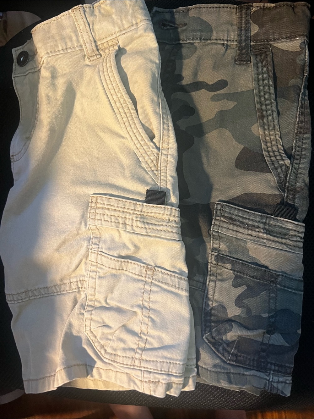 Wrangler Kids Cargo Shorts Set - Cream & Gray Camo